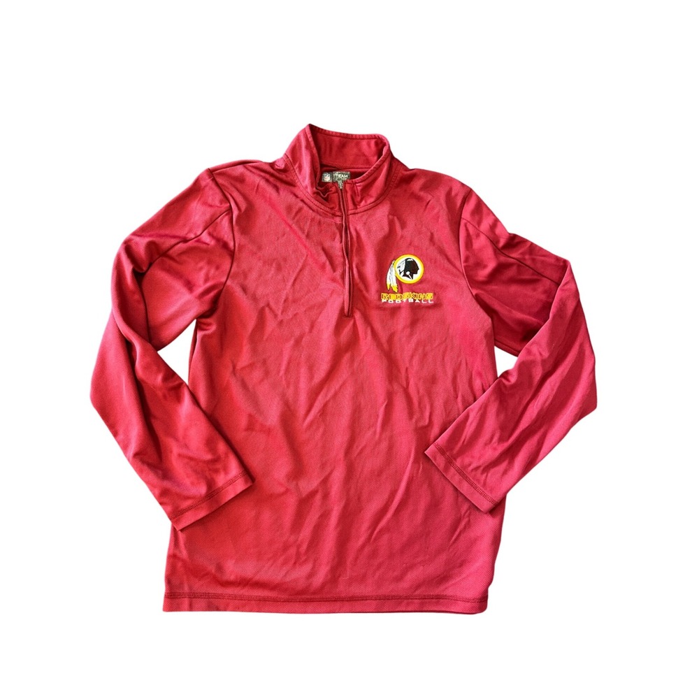 Vtg Redskins Football Pullover Quarter Zip‎ Team Apparel NFL M